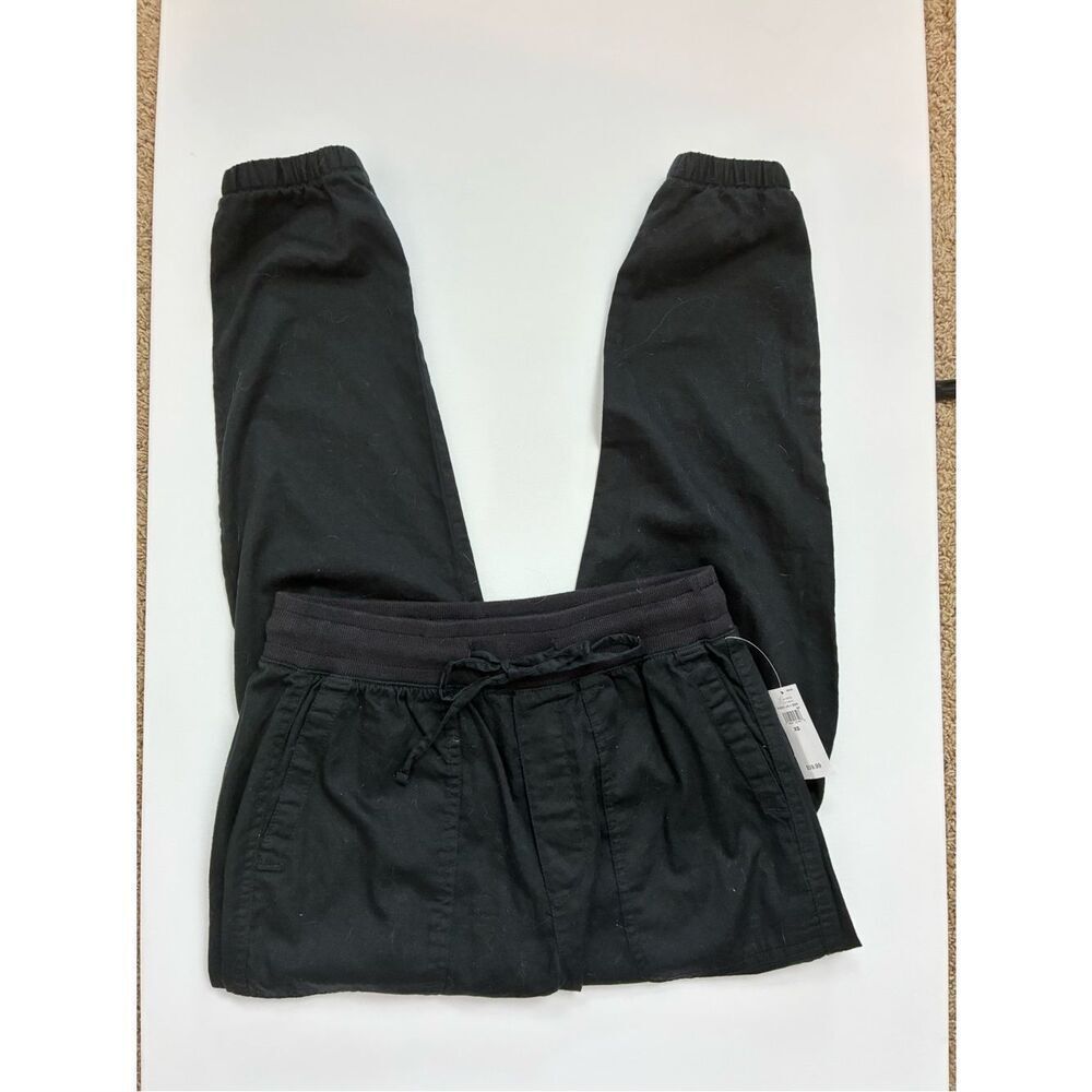 GAP NWT Black Lineny Drawstring Jogger Pants, great pockets runs big - Picture 3 of 11